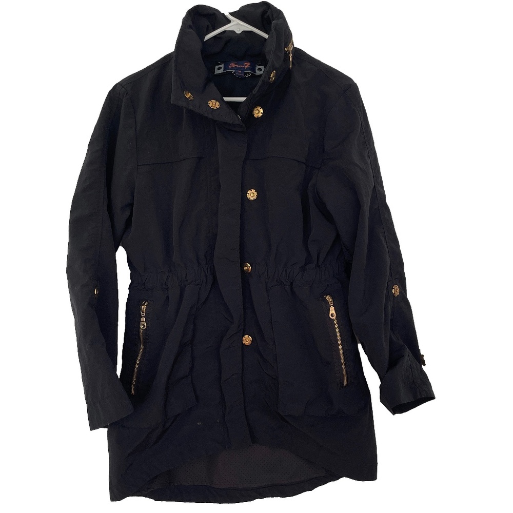 Seven7 Black Fishtail Parka Jacket